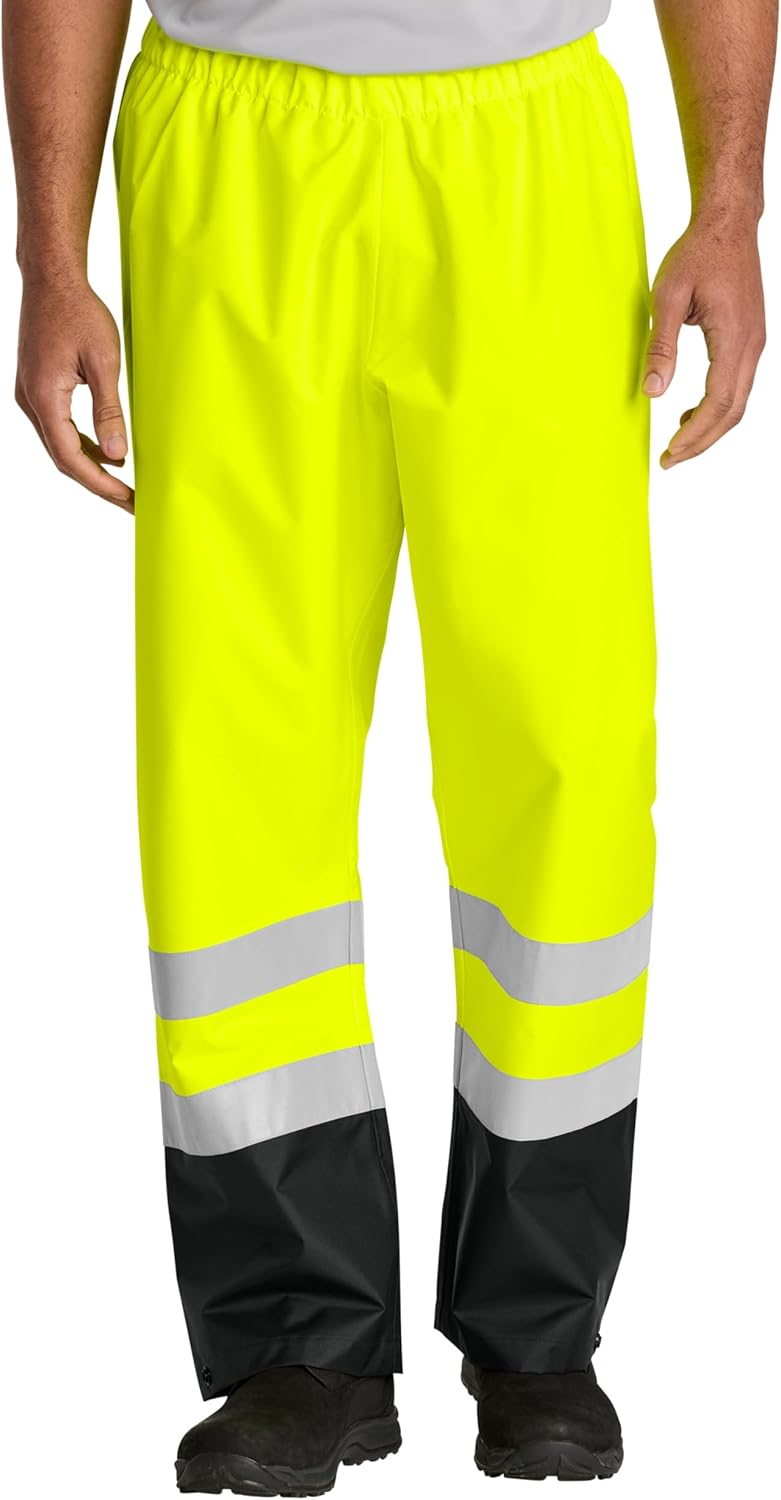 Cornerstone Unisex ANSI Class E Pull-On Rain Pant | Lightweight Reflective Work Pants for Men & Women, Fully Seam Sealed - Image 1